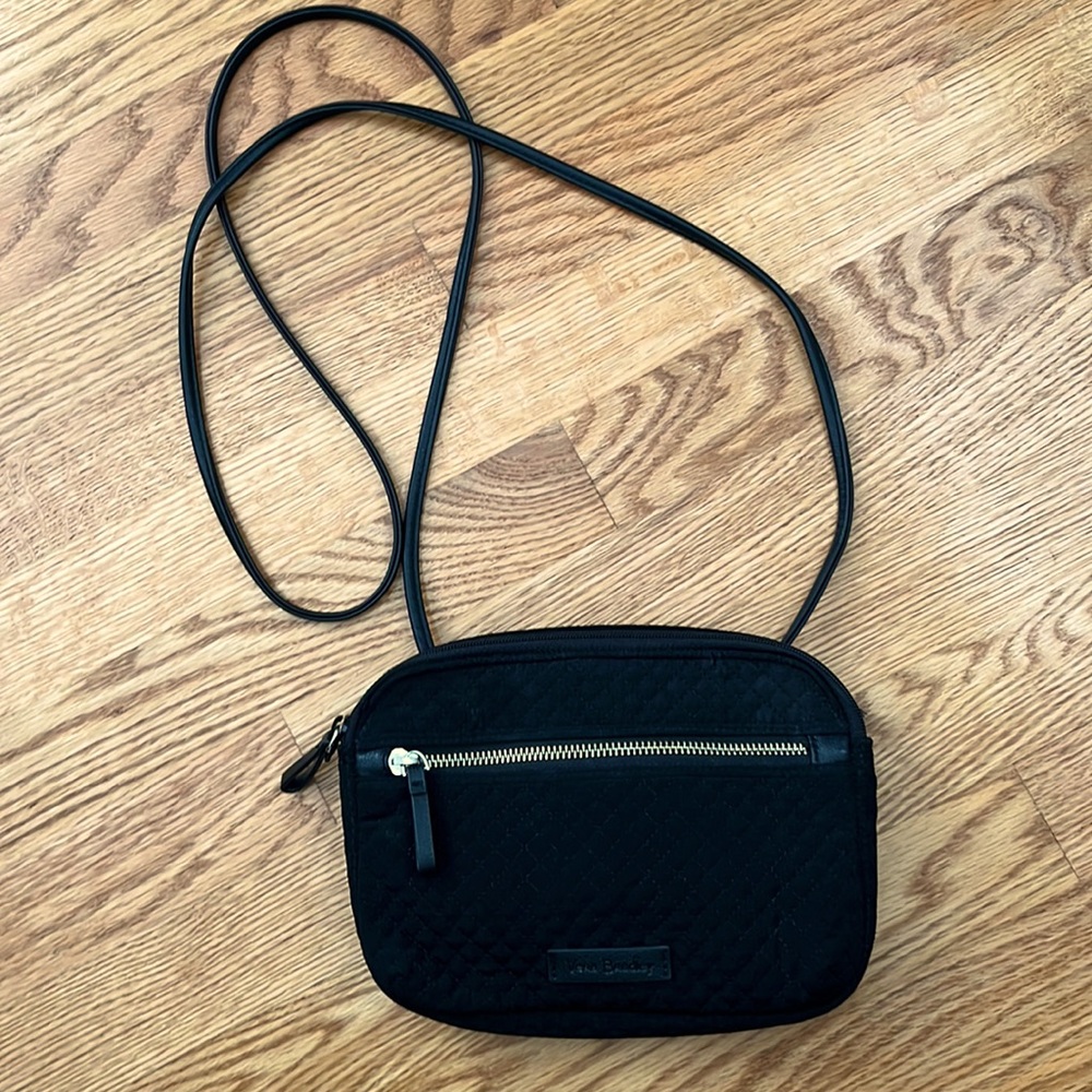 Vera Bradley Microfiber Classic Black Crossbody Purse